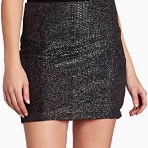 BCBGENERATION NWT Gunmetal Metallic Bodycon Mini Skirt Size XS Style ZUM3E029 - Picture 1 of 11